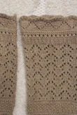 Pointelle Knit Slouch Socks Camel